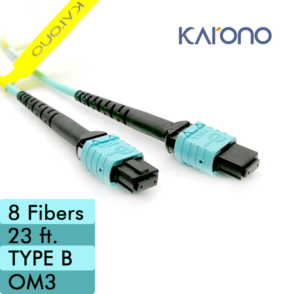 Ft Mtp Mpo Fibers Gb Gb Om Multi Mode Fiber Optic Cable Aqua Type B M